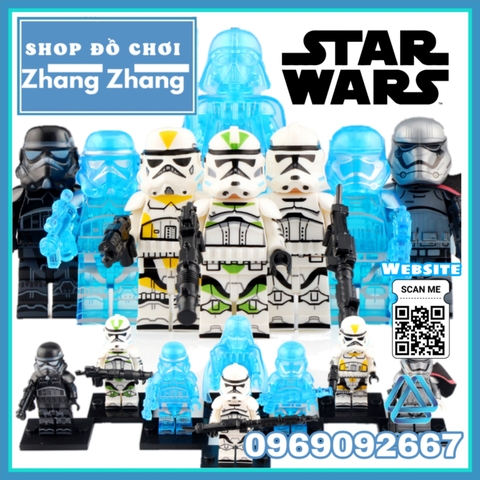 Xếp hình Star Wars Stormtrooper - Captain Phasma - Clone Trooper - Darth Vader Lego Minifigures Koruit KT1035