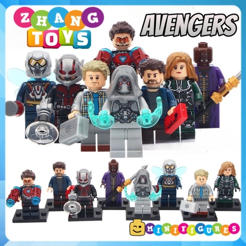Xếp hình Siêu anh hùng Captain Marvel Zuri Baron Erik Selvig Ant-Man Wasp Iron Man Ghost Lego Minifigures Xinh X0197