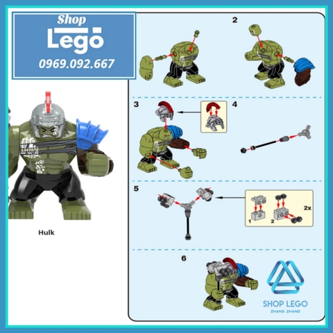 Xếp hình Thor Ragnarok - Amora - Jane Foster - Hulk - Loki Sakaarian Vonstagg - Grand Master Lego Minifigures Xinh X0165