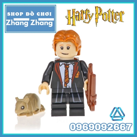 Đồ chơi xếp hình Harry Potter - Ron Weasley - Susan Bones - Argus Filch Minifigures POGO PG8178