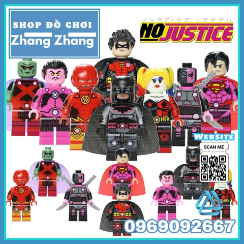 Xếp hình Deathstroke, Martian Manhunter, Flash Siêu anh hùng DC Comics Lego Minifigures POGO PG8211