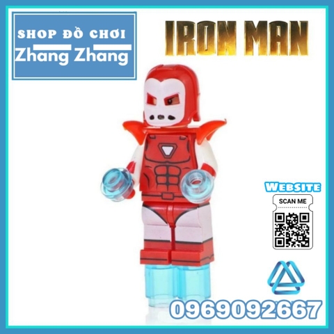 Xếp hình Người sắt Iron Man Silver Centurion 1980 Lego Minifigures Xinh Kopf KF1146