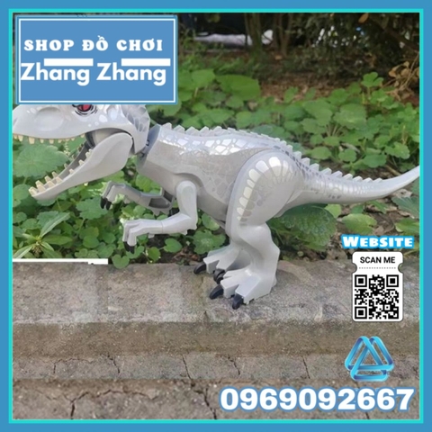 [28 cm] Xếp hình khủng long Gray Tyrannosaurus Jurassic Park trong công viên kỷ jura Lego Minifigures 33060-25