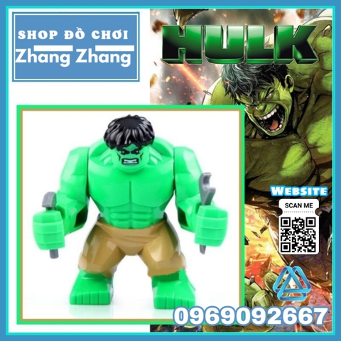 Xếp hình người khổng lồ xanh Hulk siêu anh hùng Marvel Lego Minifigures Xinh XH162