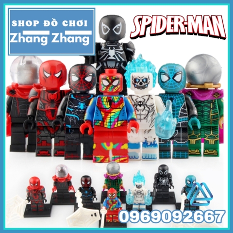 Xếp hình Spider-man Far For Agent Home Venom Ghost Rider Mysterio Người nhện Lego Minifigures Koruit KT1028