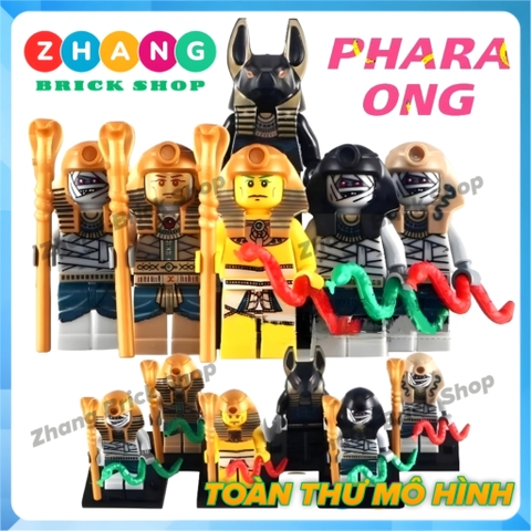 Đồ chơi Xếp hình Thần Anubis và Pharaoh đại chiến xác ướp Ai Cập Mummy Minifigures KL9006
