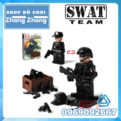 Lego xếp hình cảnh sát police lực lượng đặc nhiệm S.W.A.T Swat Lego MinifiguresTbs Toys Tbs 11-16 Tbs 0211