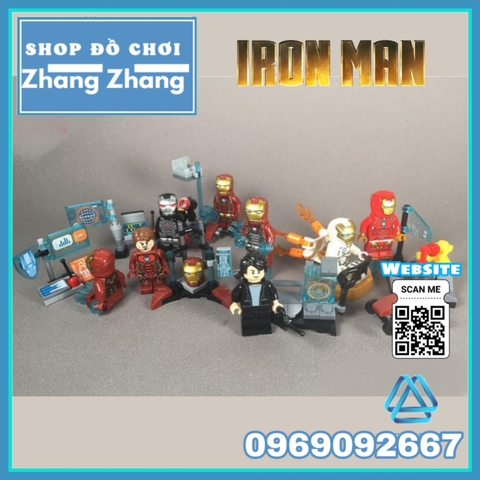 Xếp hình Người sắt Iron man Tony Stark Avengers Marvel nhà máy Lego Minifigures SY1121
