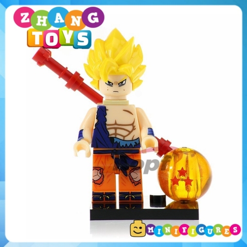 Xếp hình Dragon Ball🐉Songoku Vegeta Bardock Gohan Tien Perfect Cell Majin Buu Bulma Lego Minifigures Kopf KF6030