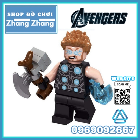 Xếp hình Iron man - Spider-man - Ebony Maw - Groot - Thor Dr Strage Black Widow Star-Lord Lego Minifigures Lele D033 040