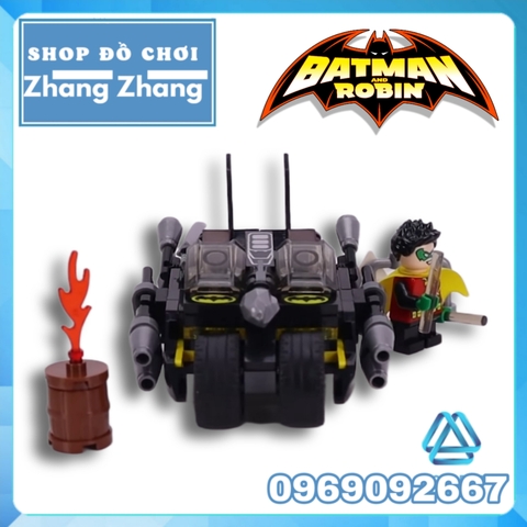 Đồ chơi Xếp hình Xe Tank của Robin phụ tá Batman trong Bat Hero Lego minifigures SY1351 MG155B