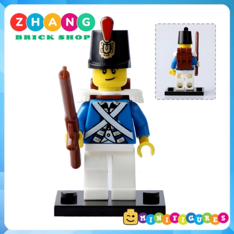 Xếp hình lục quân quân đội Cuộc chiến Hoa Kỳ - Anh Quốc 1812 Lego Minifigures POGO PG8035