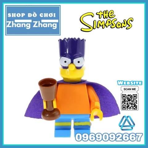 Đồ chơi xếp hình Gia đình Simsons Bartman - Marge Homer Nelson - Flanders Bart Milhouse Kopf KF6039