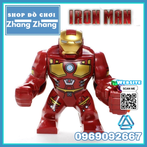 Xếp hình Người sắt Iron Man găng vô cực (6 đá) BigFigures Lego Minifigures PRCK GD208
