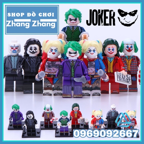 Xếp hình Batman Joker và Harley Quinn trong thành phố gotham Lego Minifigures WM6080
