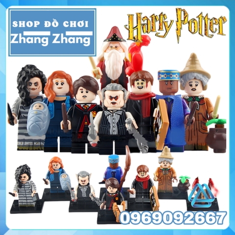 Xếp hình Harry Potter - Kingsley Shacklebolt - Dumbledore - James Potter - Lily Potter Lego Minifigures POGO PG8286