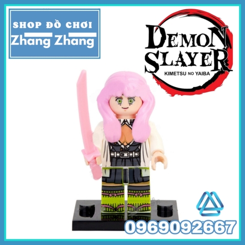 Xếp hình trò chơi Kimetsu No Yaiba / Demon Slayer với Nezuko Kamado và Tanjiro Kamado Lego Minifigures POGO PG8291