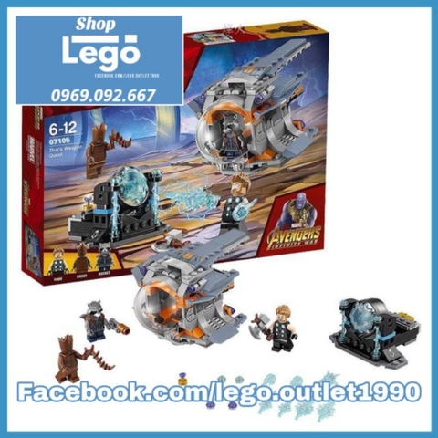 [234 hình] Xếp hình phi thuyền Rocket Raccoon The guardian of the galaxy Lego Minifigures SY Decool Bela 10835 no10835