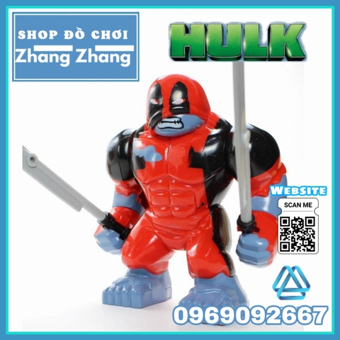 Xếp hình Deadpool Hulkpool Hulk Siêu anh hùng Marvel BigFigures Lego Minifigures Mg1014