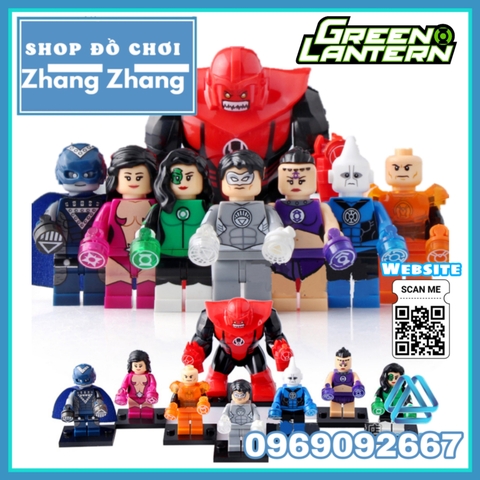 Xếp hình Green Lantern Star Sapphire Saint Walker Black Hand Jessica Cruz Lex Luthor Lndigo Lego Minifigures Xinh X0183