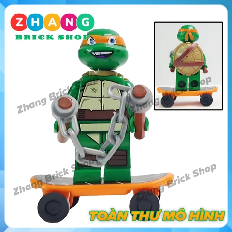 Xếp hình Ninja rùa teenage mutant ninja turtles gồm Leonardo - Raphael - Donatello Lego Minifigures Kopf KF6125