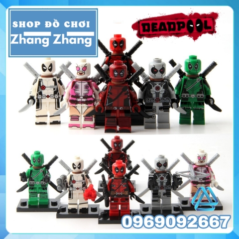 Đồ chơi xếp hình Bộ sưu tập gia đình Gwen pool Deadpool  Minifigures Dcool Jisi 0256 0261