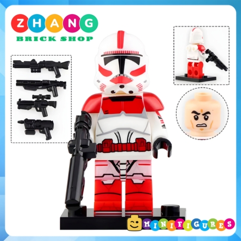 Xếp hình Star Wars binh đoàn Armored Clone Trooper mới nhất 2021 Lego Minifigures Xinh X0300