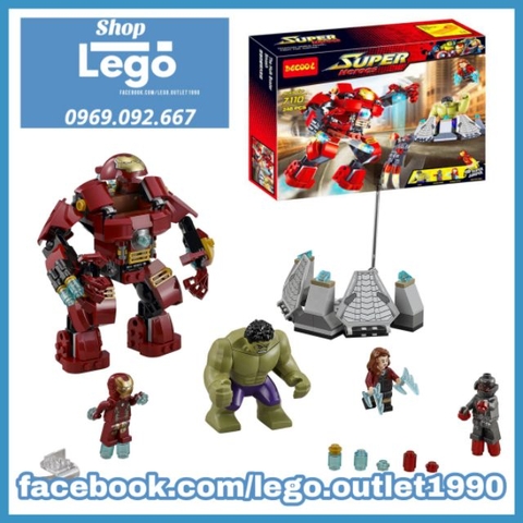 [248 hình] Xếp hình The Hulkbuster Smash Lego Minifigures Decool 7110