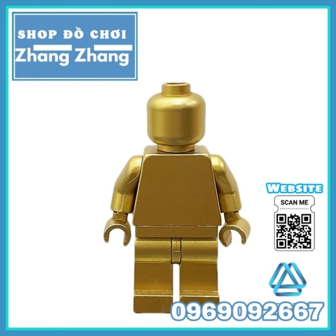 Đồ chơi xếp hình người trơn sơn đẹp Metallic Monochrome Minifigures Kopf KF2116-KF2121
