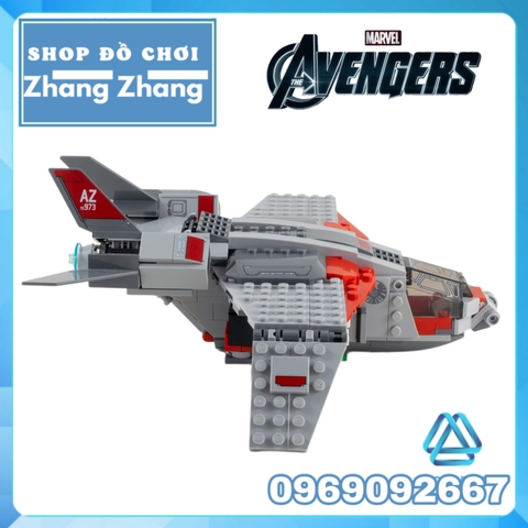[344 hình] Xếp hình Phi thuyền Captain Marvel đột kích Skrull Lego Minifigures Lepin 07117
