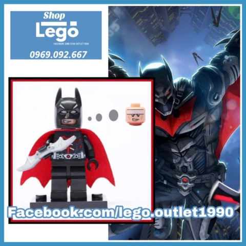 Xếp hình Batman Beyond Red Cloak  siêu anh hùng DC Arkham Knight Lego Minifigures Xinh x016 Xh106