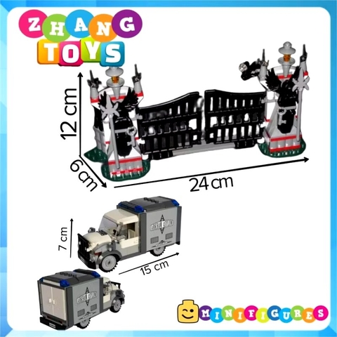 Mô hình lắp ráp bệnh viện Arkham nhốt Joker - The Arkham Asylum Decool 7124 Zhang Brick Shop