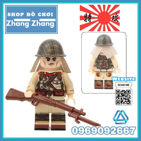 Đồ chơi xếp hình Lính phát xít Nhật thế chiến II Minifigures JJ001 005