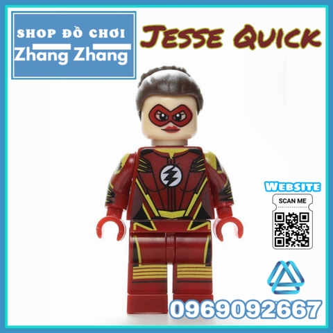 Xếp hình Jesse Quick The Flash Dc comics siêu anh hùng Lego Minifigures Koruit wm228