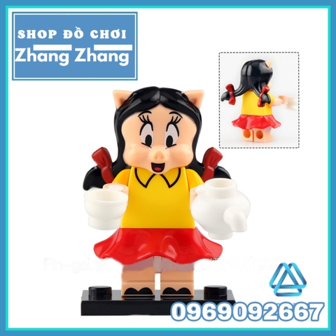 Đồ chơi xếp hình Porky gồm Petunia - Tweety Bird - Tazmanian Devil - Speedy Gonzales Wile Coyote Minifigures 91007 91012