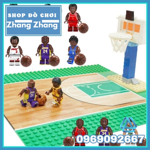 Xếp hình giải bóng rổ nhà nghề NBA đầy đủ bảng rổ Lego Minifigures Koruit KT1021-2A