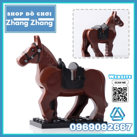 Xếp hình Ngựa chiến Tam Quốc Xích Thố - Đích Lô - Dạ chiếu ngọc Sư Tử - Ô vân đạp tuyết Lego Minifigures Xinh X0169