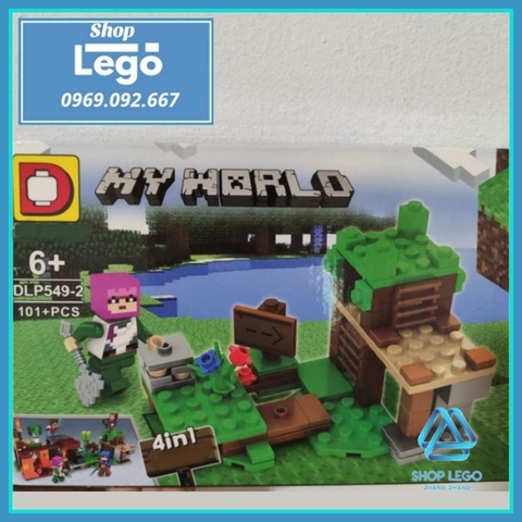 Xếp hình Mineblock mô phỏng Minecraft cho bé lắp ráp My World Lego Minifigures DLP DLP549