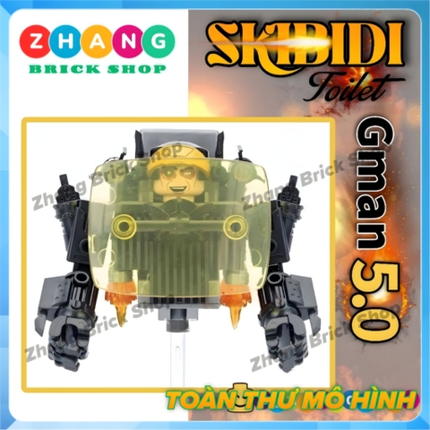 Đồ chơi lắp ráp Skibidi Toilet Gman 5.0 Minifigures KDL838 K2251 [Zhang Brick Shop]