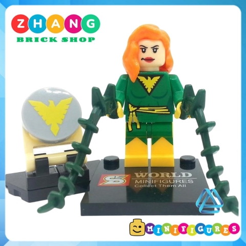 Xếp hình Hawkeye Galactus Robin Cyborg Jean Grey Deadpool Nova Marvel Siêu anh hùng Lego Minifigures Sy sy258