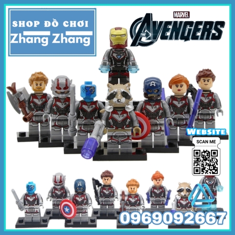 Xếp hình Thor Star-Lord Black widow Rocket Raccoon  Captain American nebula Avengers Endgame LEGO Minifigures Xinh x0233