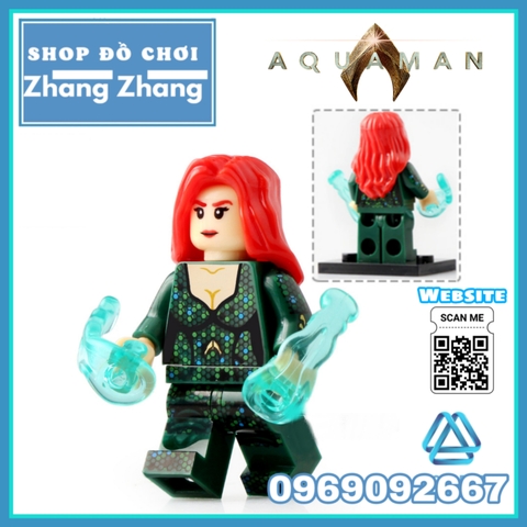 Xếp hình Aquaman Đế Vương Atlantics - Mera - Black Manta - Vulko - Atlanna - Nereus - Orm Lego Minifigures Xinh X0237