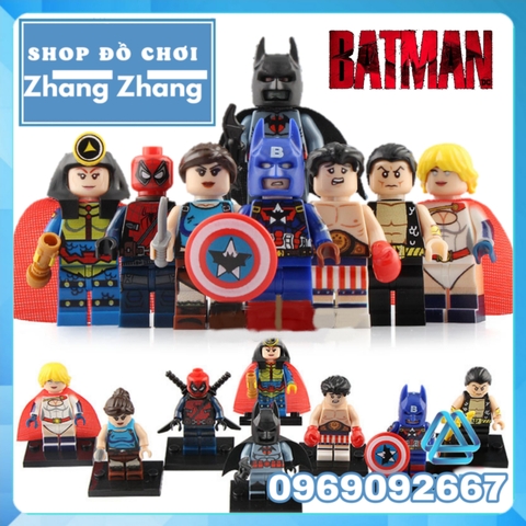 Xếp hình Power Girl - Big Barda - Lara Croft - Tomb Raider - Rocky Balboa - Namor Lego Minifigures POGO PG8125
