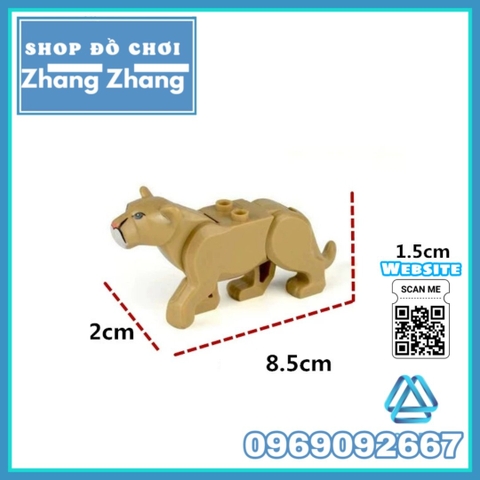 Xếp hình thế giới động vật Báo đốm Hổ vằn Nai sừng tấm bò sữa Lego Minifigures JM001