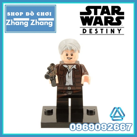 Xếp hình Star Wars Rey - Poe Dameron - Tasu Leech - Chewbacca - Han Solo - Finn Lego Minifigures Xinh X0104