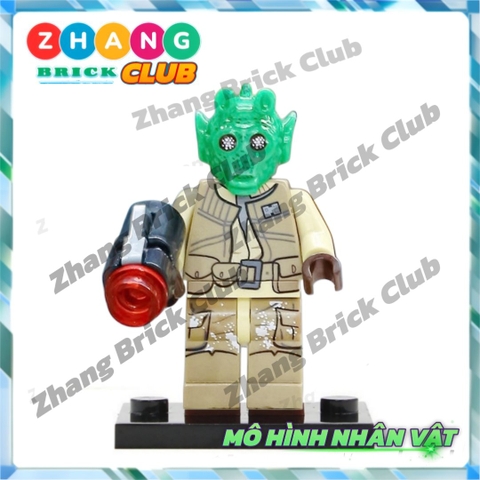 Đồ chơi xếp hình Star Wars gồm Rebel Trooper - Duros - Rodian - Jawa Storm Trooper Minifigures POGO PG8289