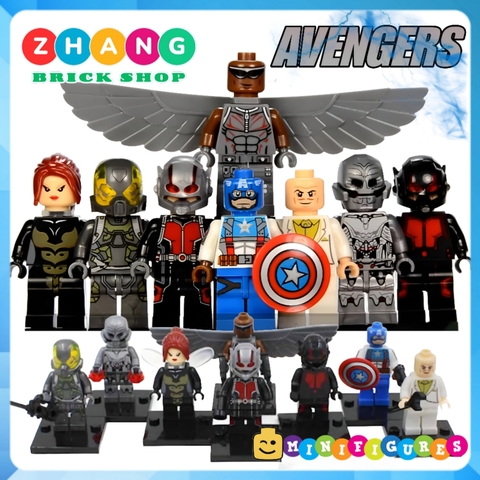 Xếp hình Ant-Man & Wasp Ultron - Egg Head - Falcon - Captain America - Scott Lang Lego Minifigures xinh X0102