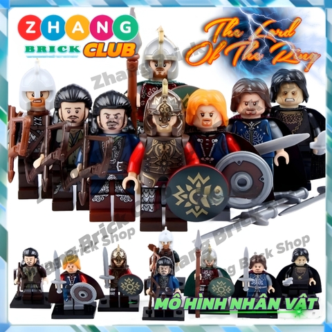 Mô hình nhân vật The Hobbit Theoden Eomer Rohan Wormtongue Boromir Aragorn Bowman POGO PG8031
