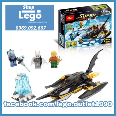[198 hình] Xếp hình Lego Cuộc Chiến Giữa Arctic Batman vs. Mr.Freeze Lego Minifigures Decool 7102