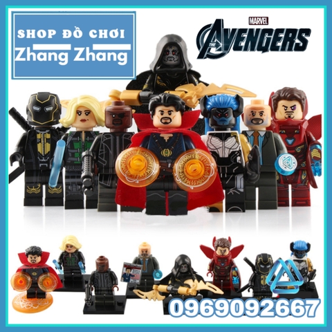 Xếp hình Avengers : Endgame Proxima Midnight Obadiah Nick Fury Dr Strange Iron Man Hawkeye Lego Minifigures Xinh X0215